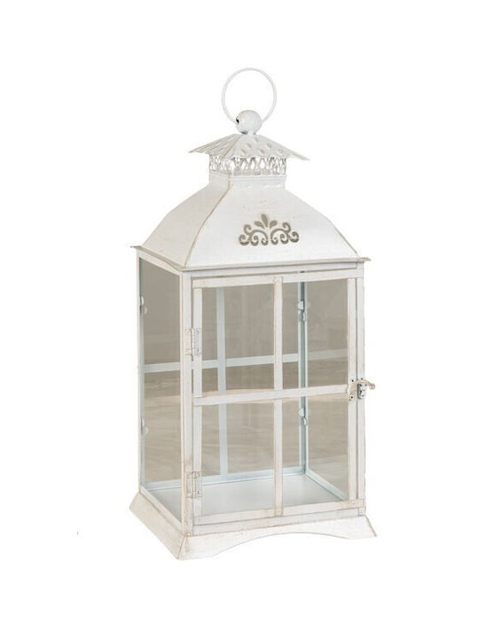 Lianos Metallic Floor Lantern White 20x50cm