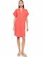 Pink Label Women's Mini Beach Dress Coral