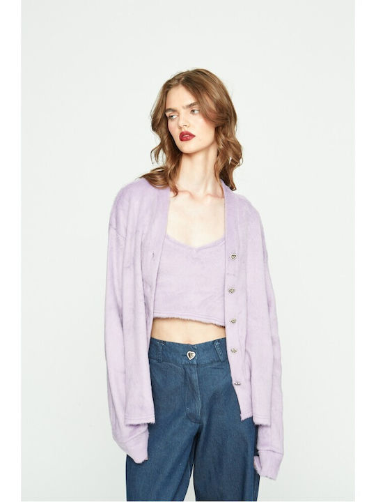 Ze Marze Damen Strickjacke Lila