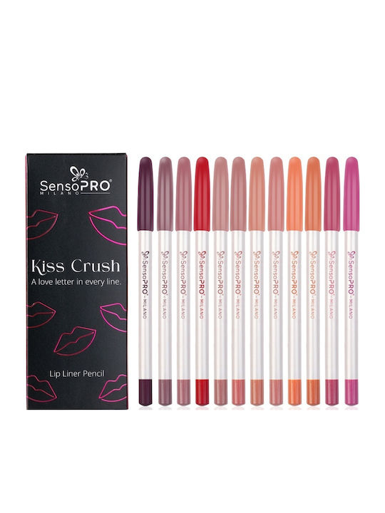 Set 12 Creioane de Buze Kiss Crush Sensopro Milano