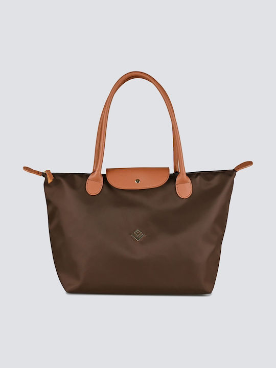 Lovely Handmade Midi Women's Shoulder Bag Brown
