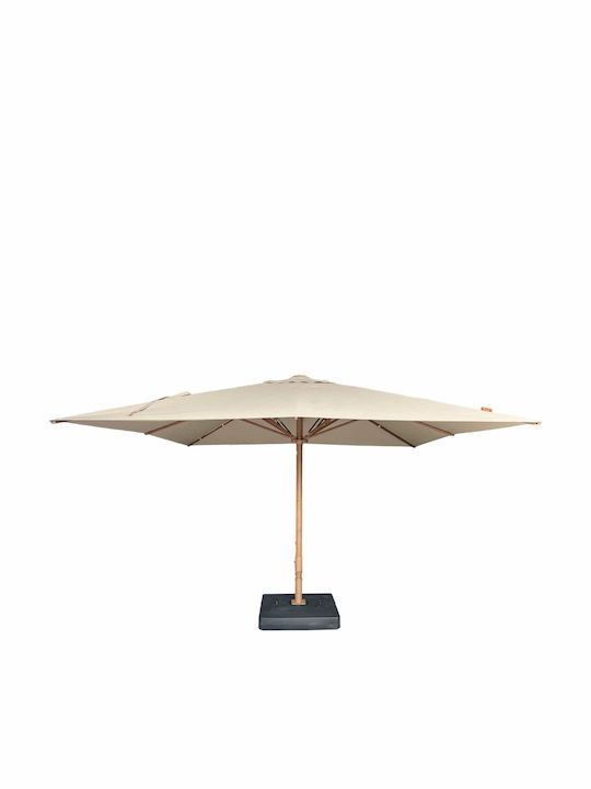 Umbrelă Pătrată Din Aluminiu Bej 4x4m