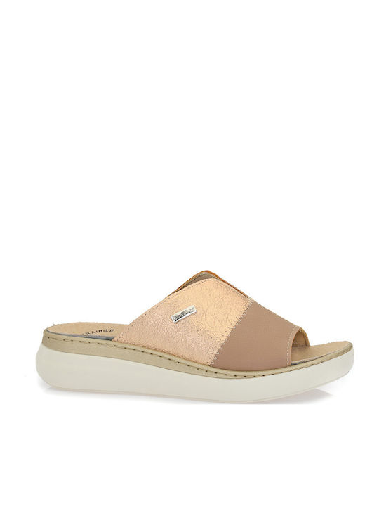 3 Rose Sandale Casual Damă Anatomici Din Piele Aurii 3 Rose Sandale Casual Damă Anatomici Din Piele Aurii