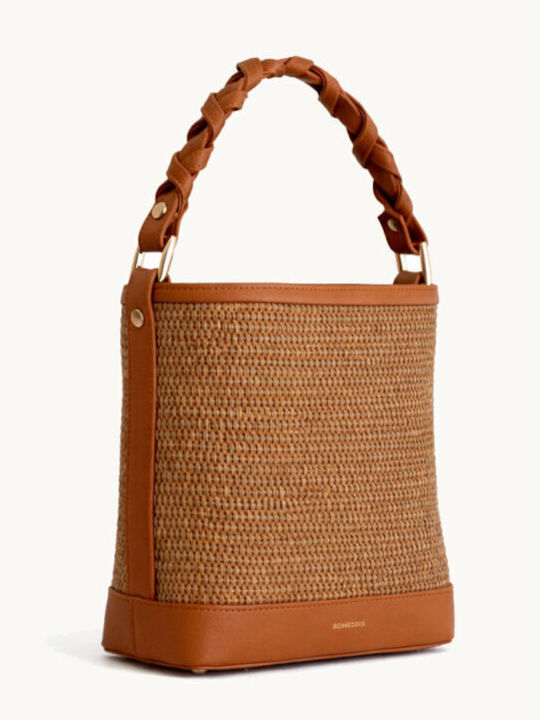 Bonendis Bucket Γυναικεία Τσάντα Ψάθινη
