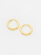 Set Earrings Hoops Gold Plated Steel 5180-1-Gold