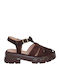 Fabric Brown Sandals