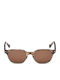 Zegna Men's Sunglasses with Brown Tartaruga Horn-Rimmed Frame and Brown Lenses EZ0285 50E