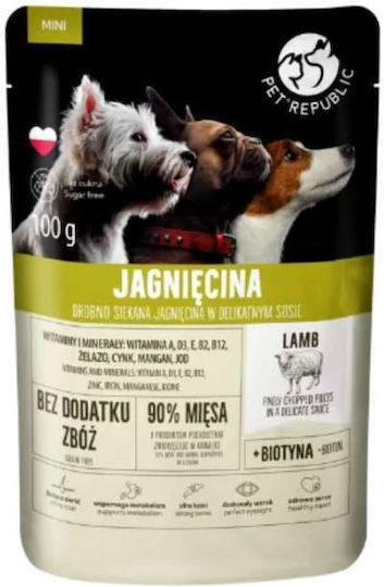 Pet Republic Υγρή Τροφή Σκύλων με Αρνί, Κρέας και Βοδινό 24x100gr