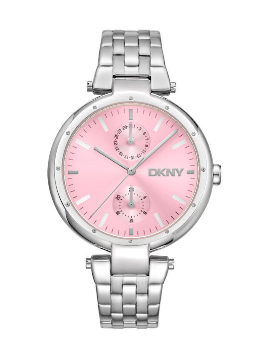 DKNY Ρολόι Μπαταρίας με Μεταλλικό Μπρασελέ