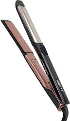 Sokany 65w Hair Straightener Led Screen 6 Temperature Levels Fast Heating Black Pink