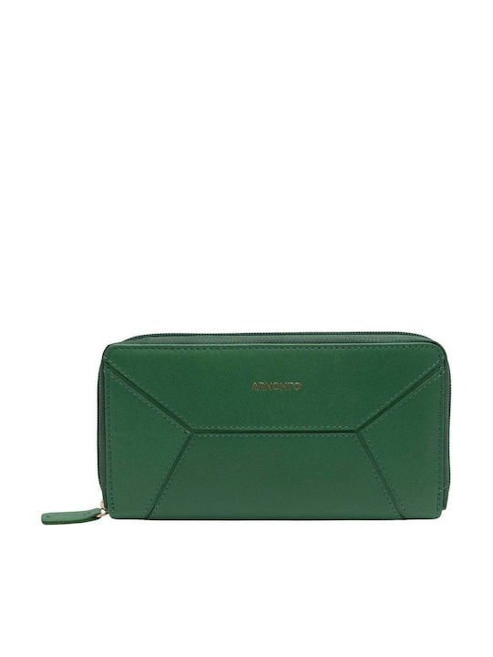Armonto Großes Leder Damenbrieftasche Karten Grün