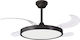 Eurolamp Deckenventilator 107cm mit Leuchte Schwarz
