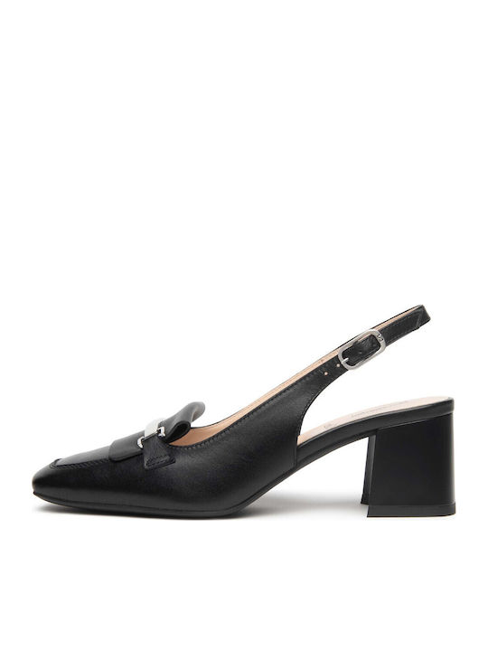 Leather Heels Black