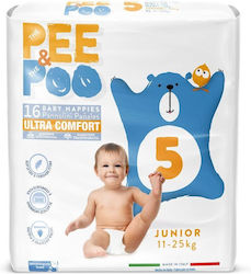 Pee&Poo Ultra Comfort Junior No. 5 για 11-25kg 16τμχ