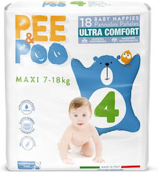 Pee&Poo Ultrafit No. 4 για 7-18kg 18τμχ