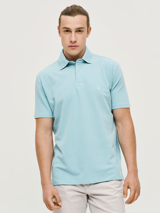 Sogo Polo Herrenbluse Hellblau