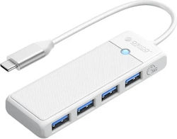 Orico USB Хъб с 4 Порта (USB-A) PAPW4A-C3-015-WH-EP