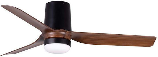 Faro Barcelona Mini Punt Tub S SWT Ceiling Fan 90cm with Light Black/Walnut