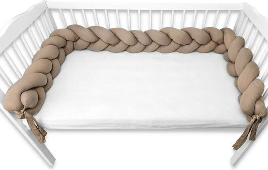 MimiNu Borduri Pentru Pătuț Împletitură Internă Soft Mocha 240cm MimiNu Borduri Pentru Pătuț Împletitură Internă Soft Mocha 240cm