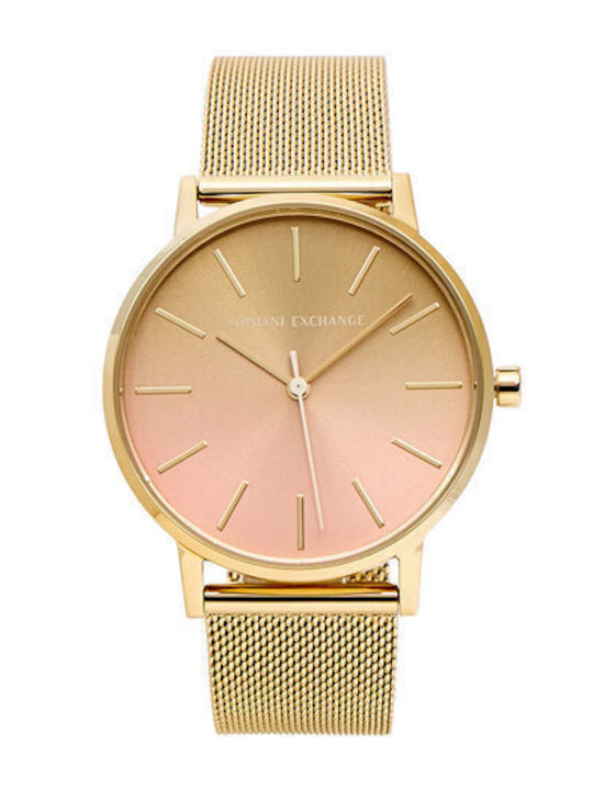 Armani Exchange Lola Womens Watch 36mm Battery with Gold Metal Bracelet