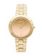 Armani Exchange Γυναικείο Ρολόι 36mm Μπαταρίας με Χρυσό Μεταλλικό Μπρασελέ