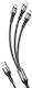 Kakusiga Braided USB to Type-C Lightning micro USB Cable 5A Black 1.2m KSC-1026