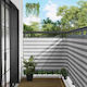 vidaXL Rectangular Gray Shade Divider 1.1x4m