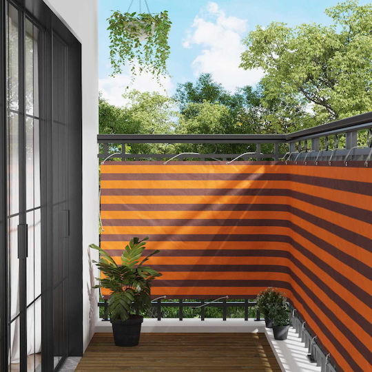 vidaXL Rectangular Orange Shade Divider 1.1x4m