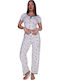 Comfort Summer Women's Pyjama Set White