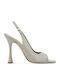 Leather Heels with High Brown Heel