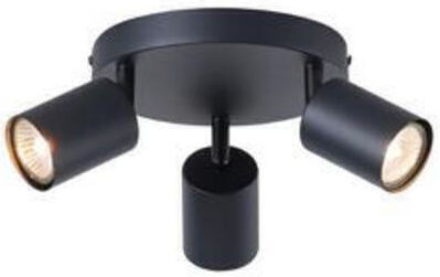 Metal Ceiling Spot Triple Black 3xGU10 Max 7W Φ180x135mm Arte Illumina Olymp