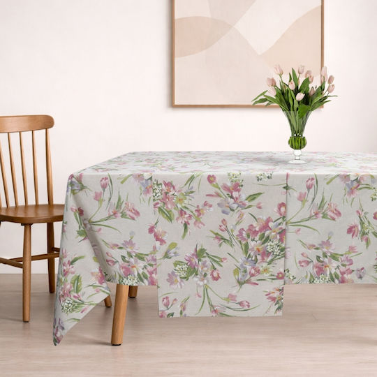 Dimeco Față De Masă Din Bumbac Floral 180x180 Cm