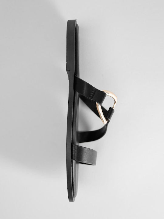 Late Again Women's Flat Sandals Black