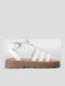 Women's Flat Sandals Gladiator White
