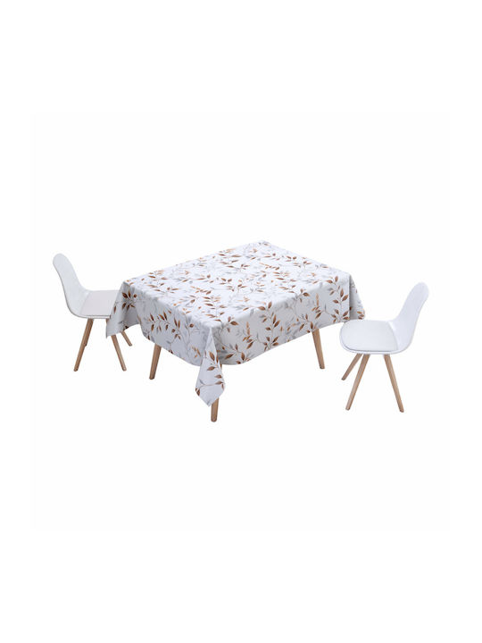 Ankor Stain Resistant Brown and Grey Tablecloth 140x140cm