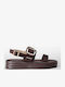 Women's Flat Sandals Flatforms Brown
