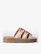 Women's Flat Sandals Flatforms Brown