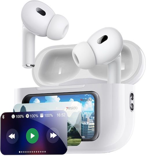 Yesido In Ear Bluetooth Безжични Слушалки Бели