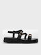Γυναικεία Σανδάλια Flatforms Μαύρα