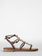 Sandale Casual Damă Gladiator Maro