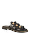 Damen Flache Sandalen Schwarz
