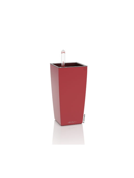 Lechuza Minicubi Self-Watering Red Flower Pot 9...