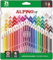 Creioane Colorate Alpino Set 24 Culori Cutie de Carton Alpino Up