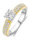 Ti Sento Single Stone Ring in Silver