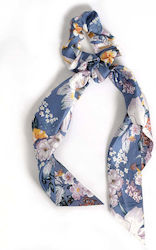 Σατέν Scrunchie Equestrian Σχέδιο Πέρλα