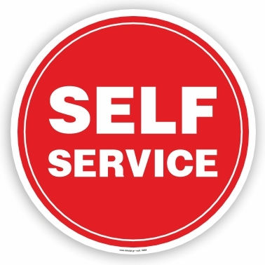 Self Service Πινακιδα Αλουμινιου Φ20 Ινfosign 30884