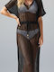 Pink Label Women's Maxi Beach Dress Black