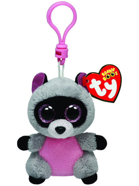 Ty Beanie Boos Fluffy Keychain Raccoon Gray 8.5cm