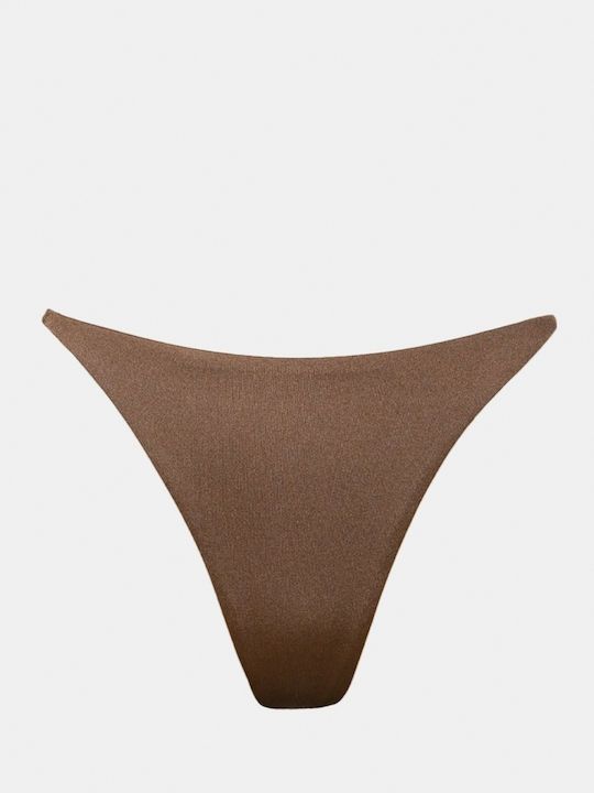 Bikinihosen String Braun
