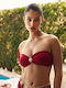 Strapless Bikini Top Burgundy